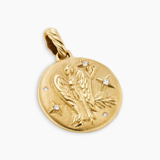 Virgo Amulet in Yellow Gold with Diamonds, 28.7mm