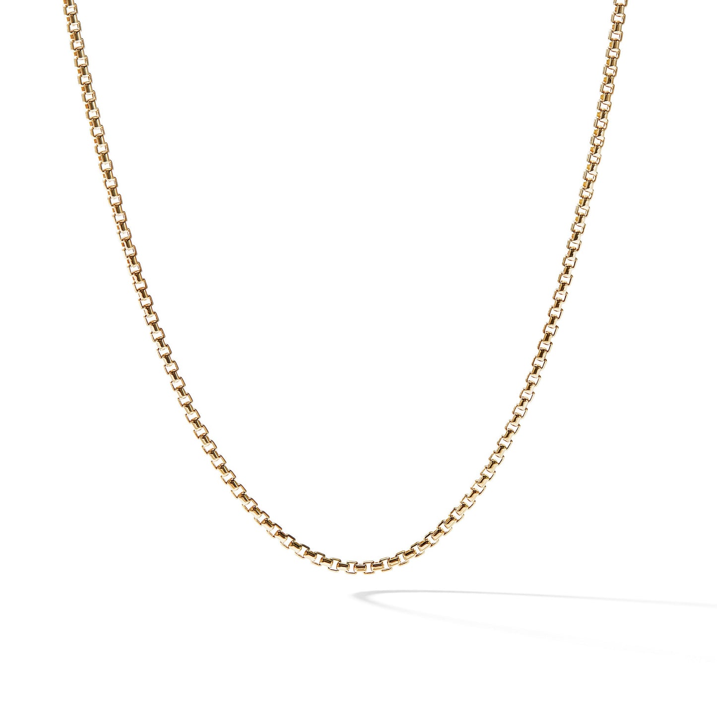 Box Chain Necklace in Yellow Gold, 1.7mm