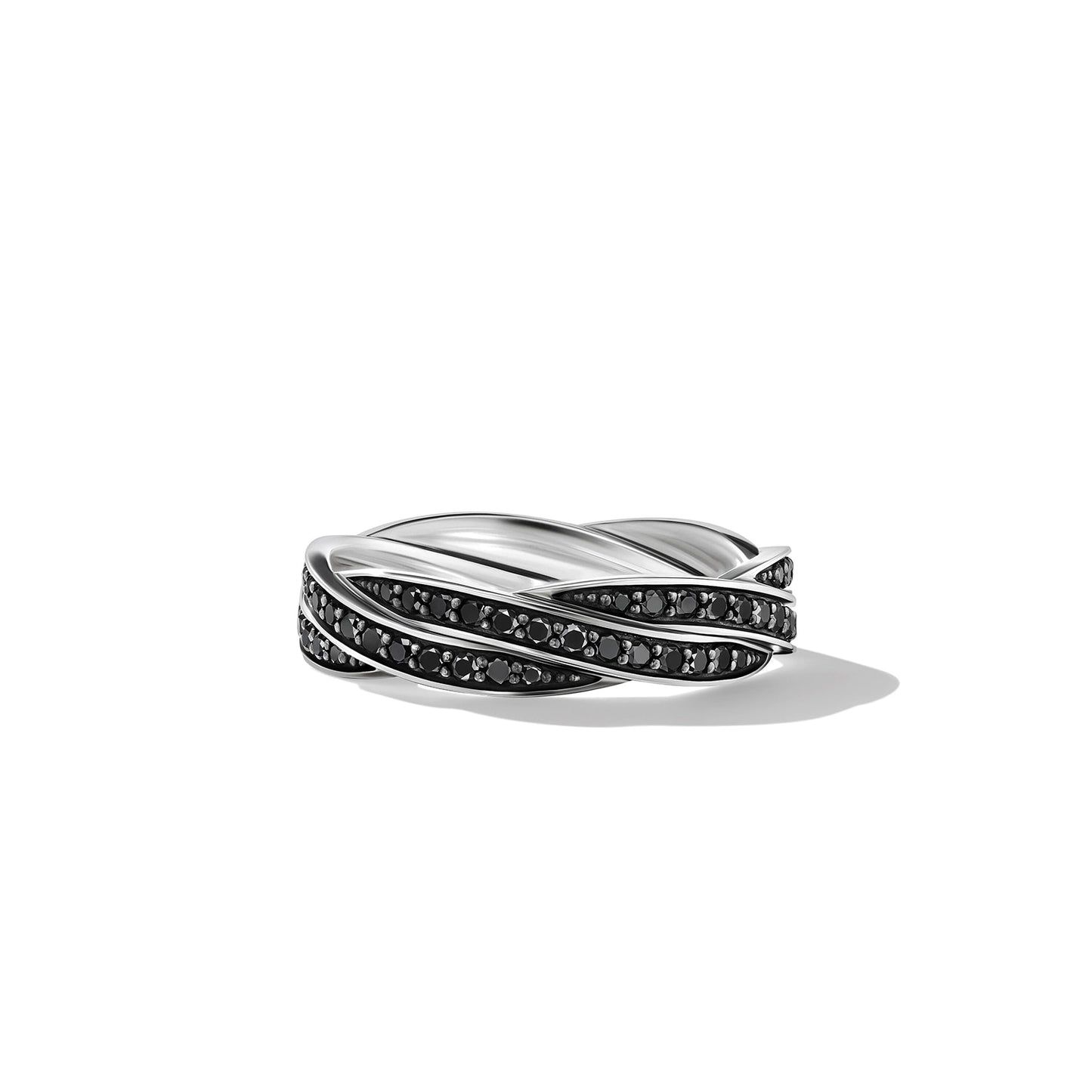 Helios™ Band Ring with Black Diamonds, 6mm