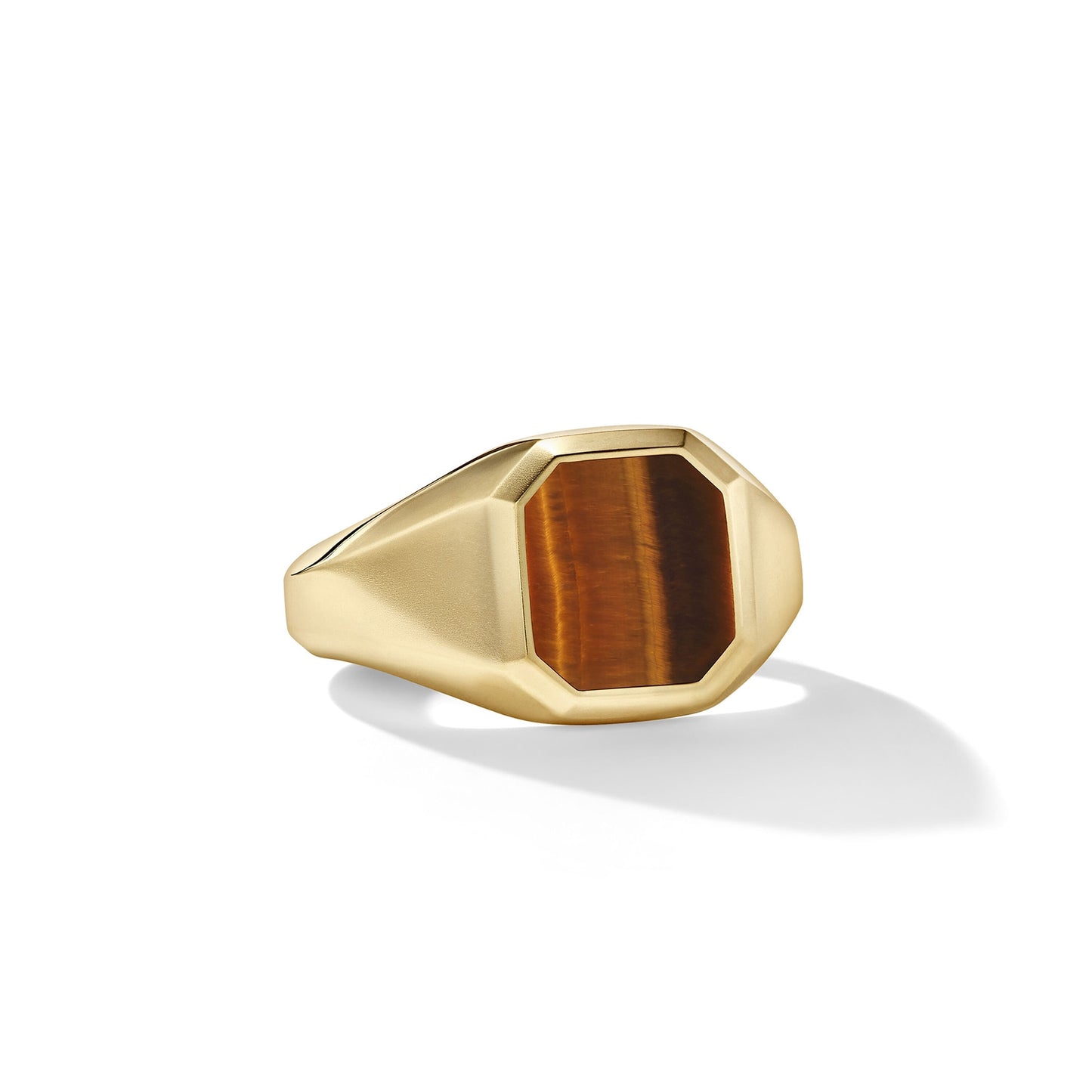 Streamline® Signet Ring in Yellow Gold with Tigers Eye, 14mm