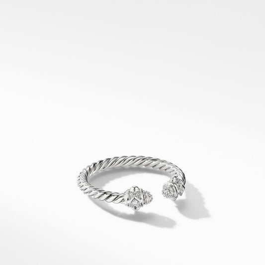 Renaissance Ring in White Gold with Diamonds, 2.3mm