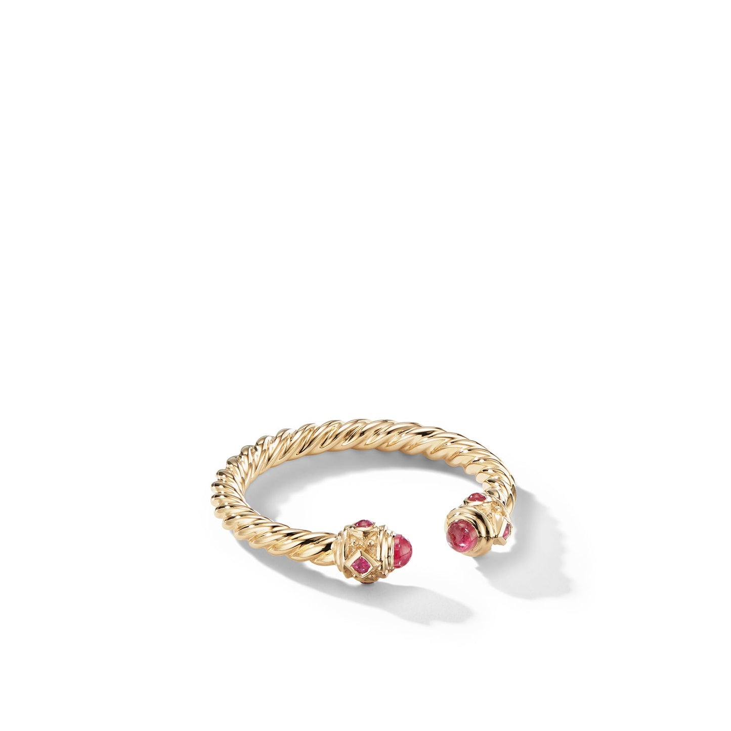 Renaissance Ring in Yellow Gold with Rubies, 2.3mm