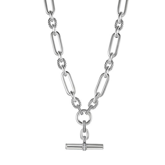 Lexington Chain Necklace With Diamonds, 9.8mm