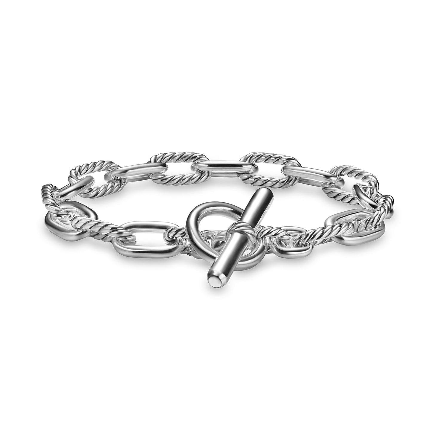 Madison® Toggle Chain Bracelet In Sterling Silver, 8.5mm