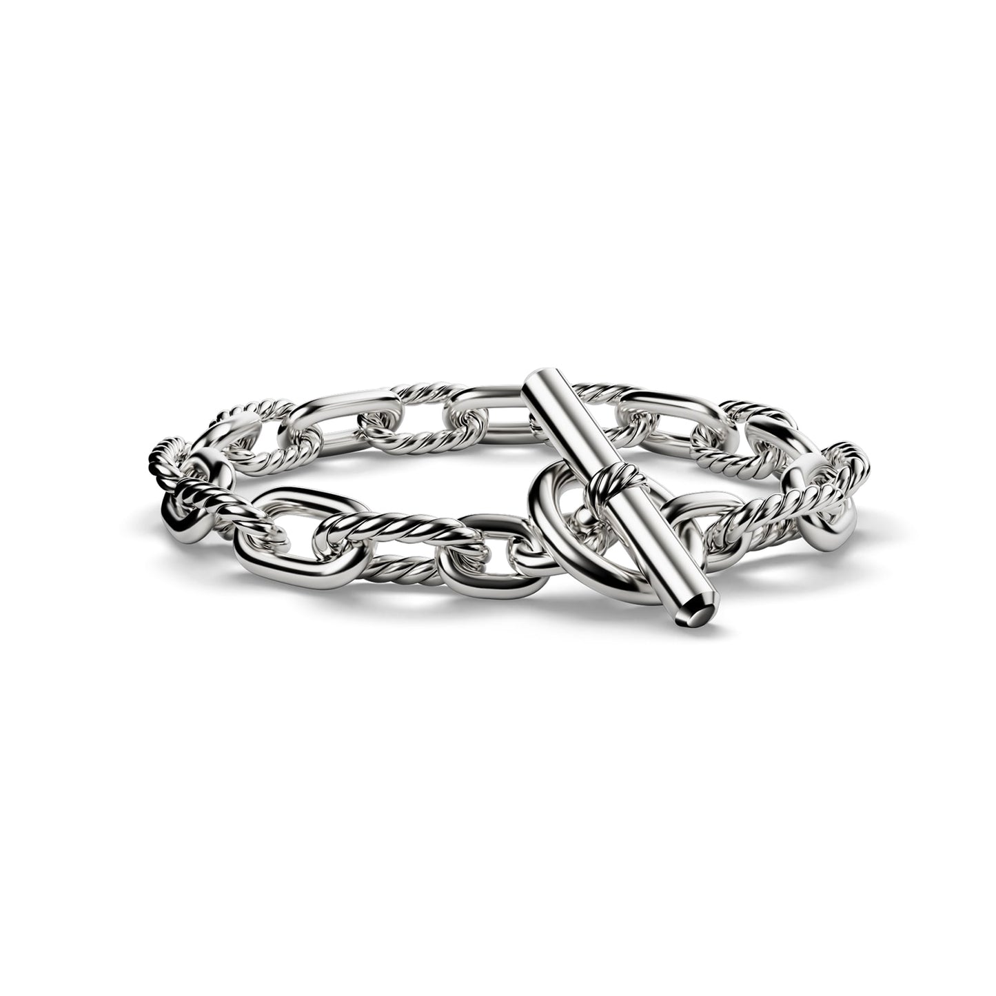 Madison® Toggle Chain Bracelet In Sterling Silver, 5.5mm