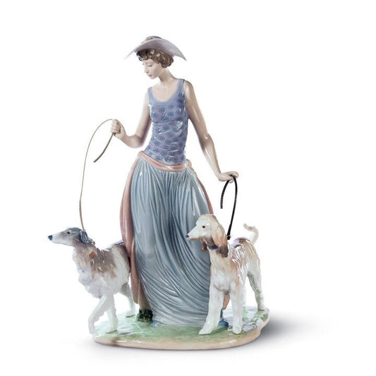 Elegant Promenade Woman Figurine