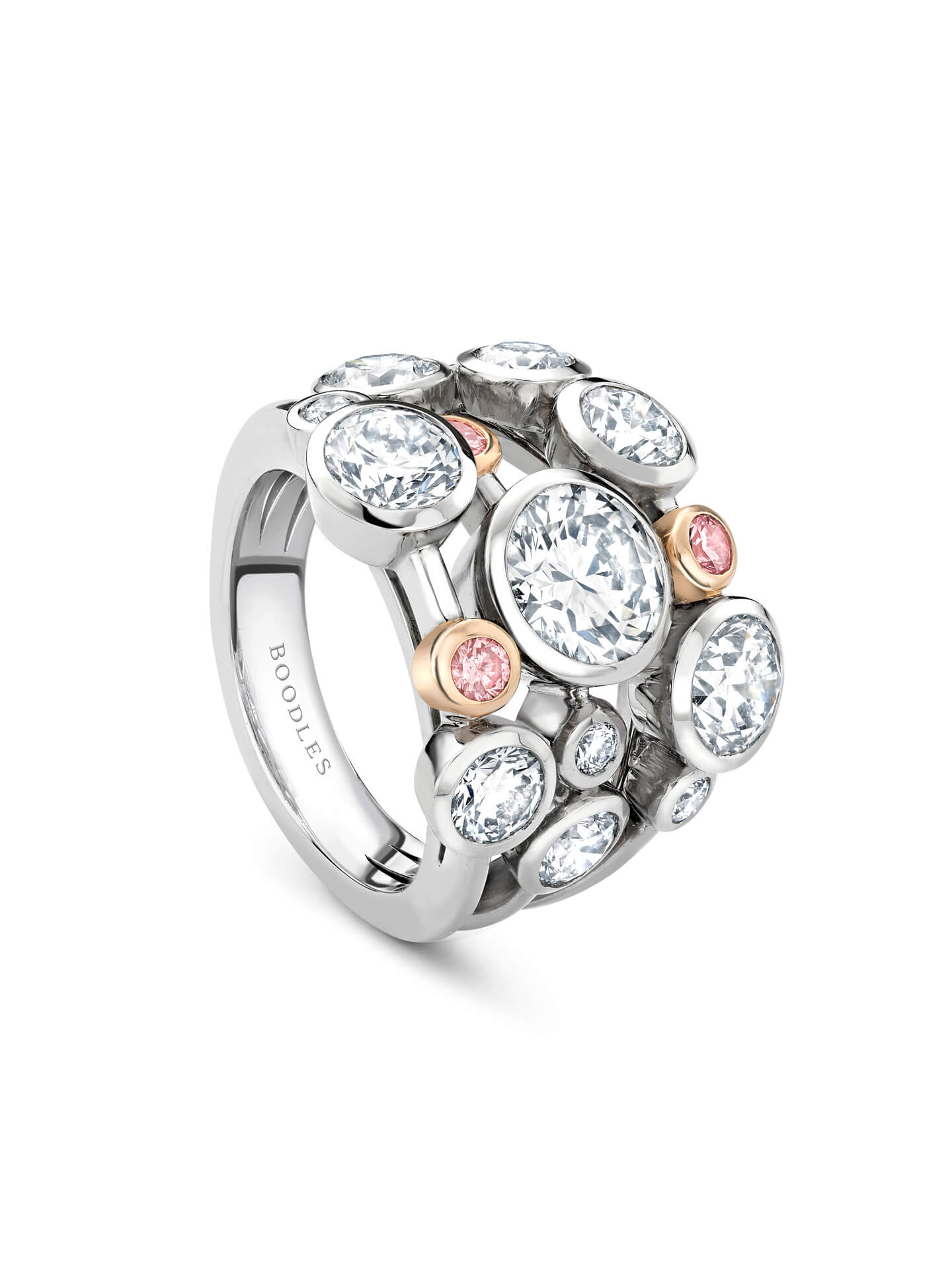 Raindance Pink and White Diamond Ring