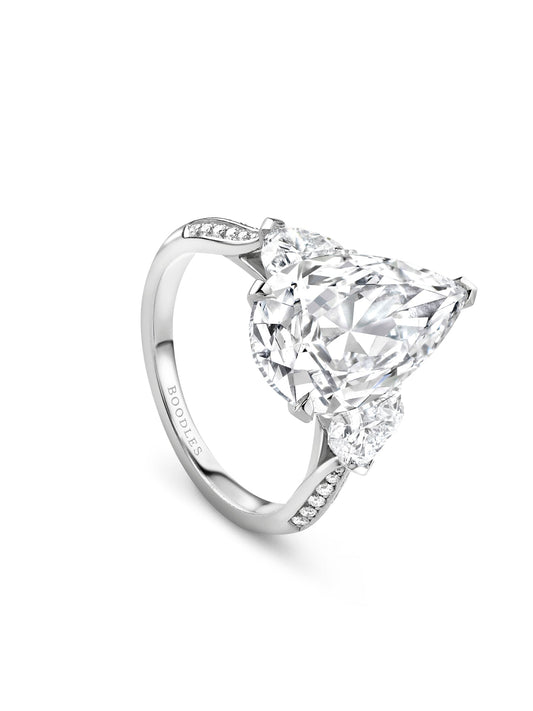 Petal Pear Diamond Ring