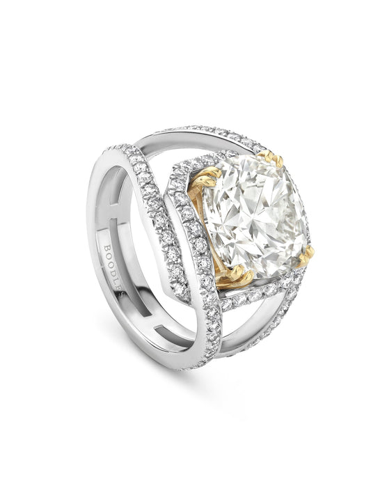 Classic Cushion Diamond and Ring