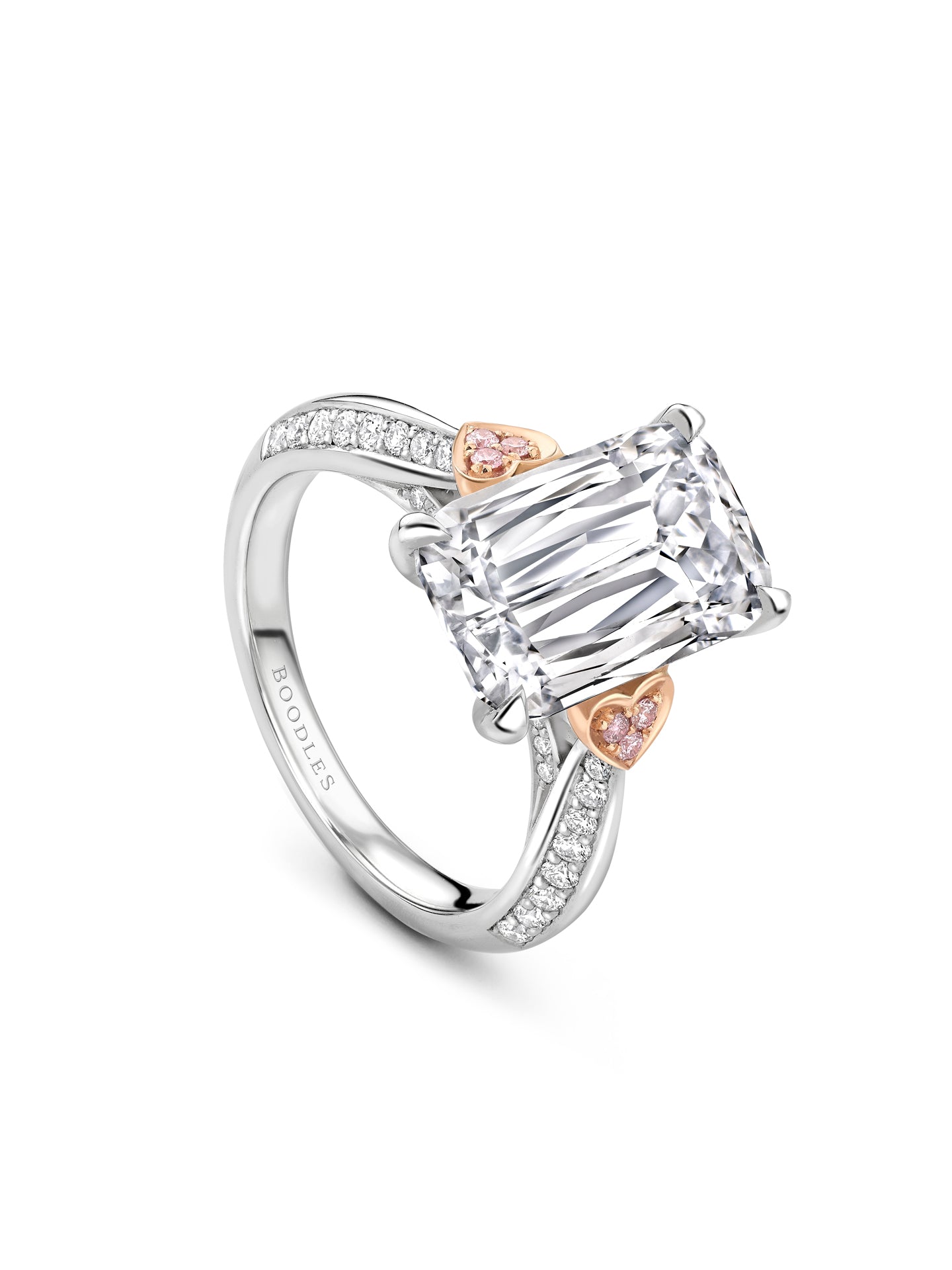 Petal Ashoka White and Pink Diamond Ring