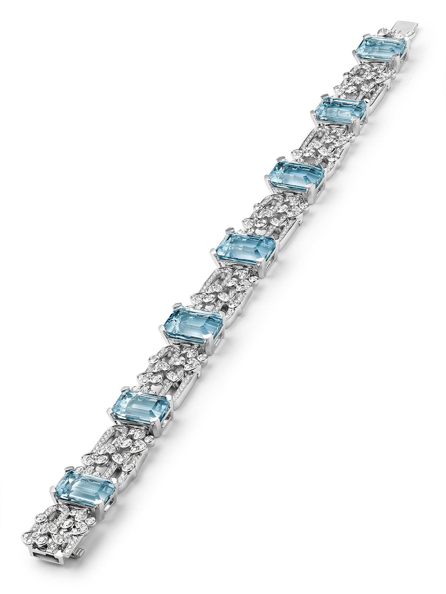 Secret Garden Waterlily Aquamarine Bracelet