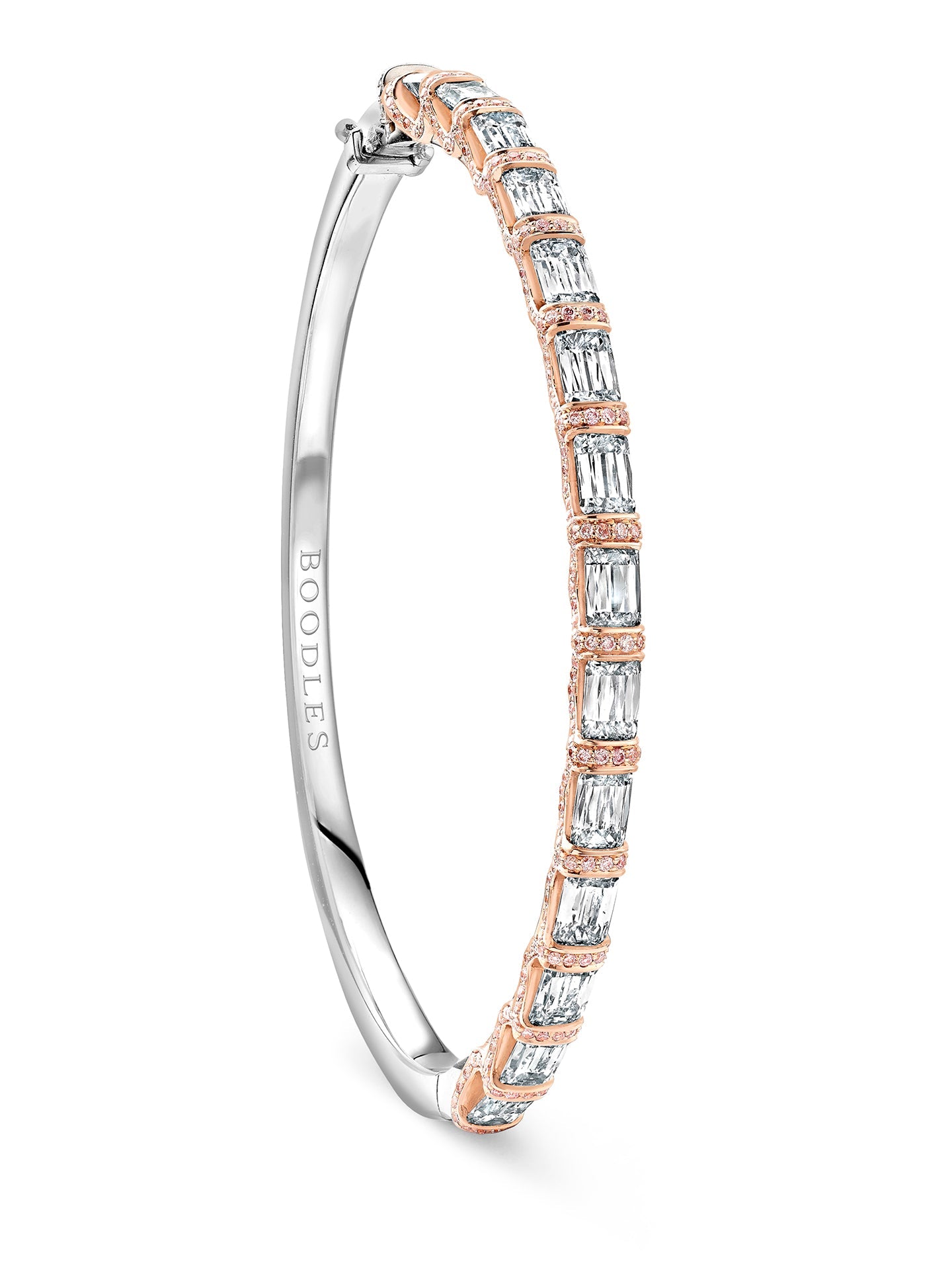 Ashoka White and Pink Diamond Bangle