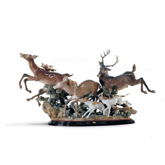 Pursued Deer Sculpture