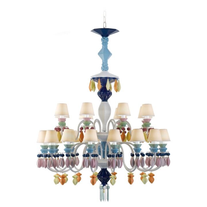 Belle De Nuit 24 Lights Chandelier Multicolor