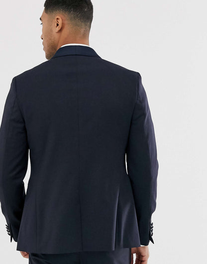 Skinny Wool Tuxedo Suit Jacket