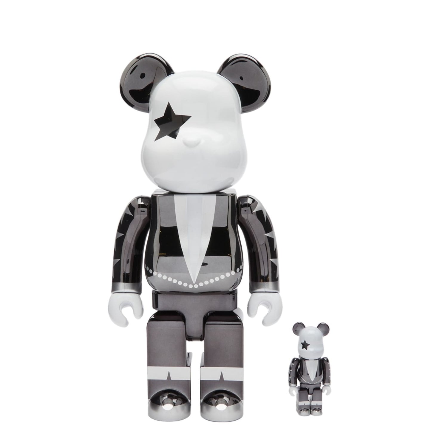 Medicom Be@rbrick Kiss Star Child Chrome Version