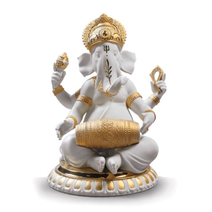 Mridangam Ganesha Figurine