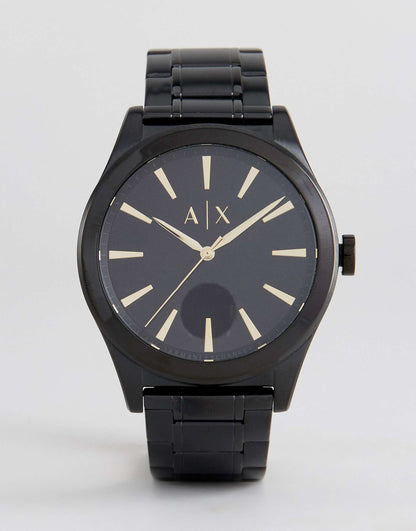 Ax7102 Black Watch & Bracelet Gift Set