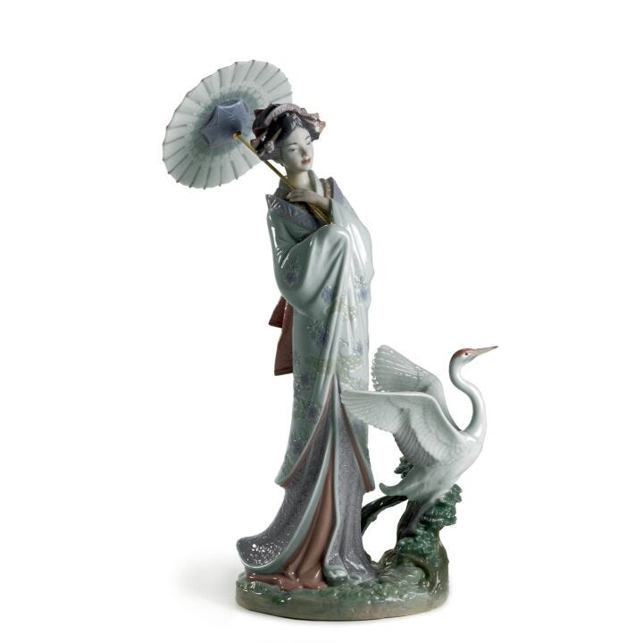 Japanese Portrait Woman Figurine