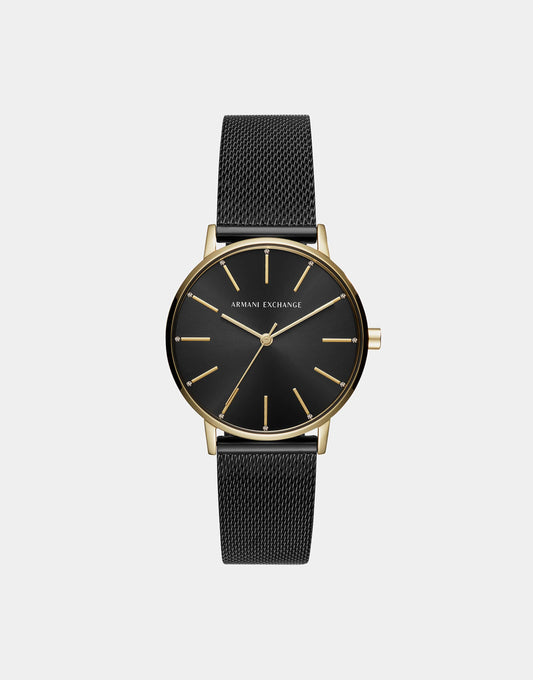 Ax5548 Mesh Watch In Black