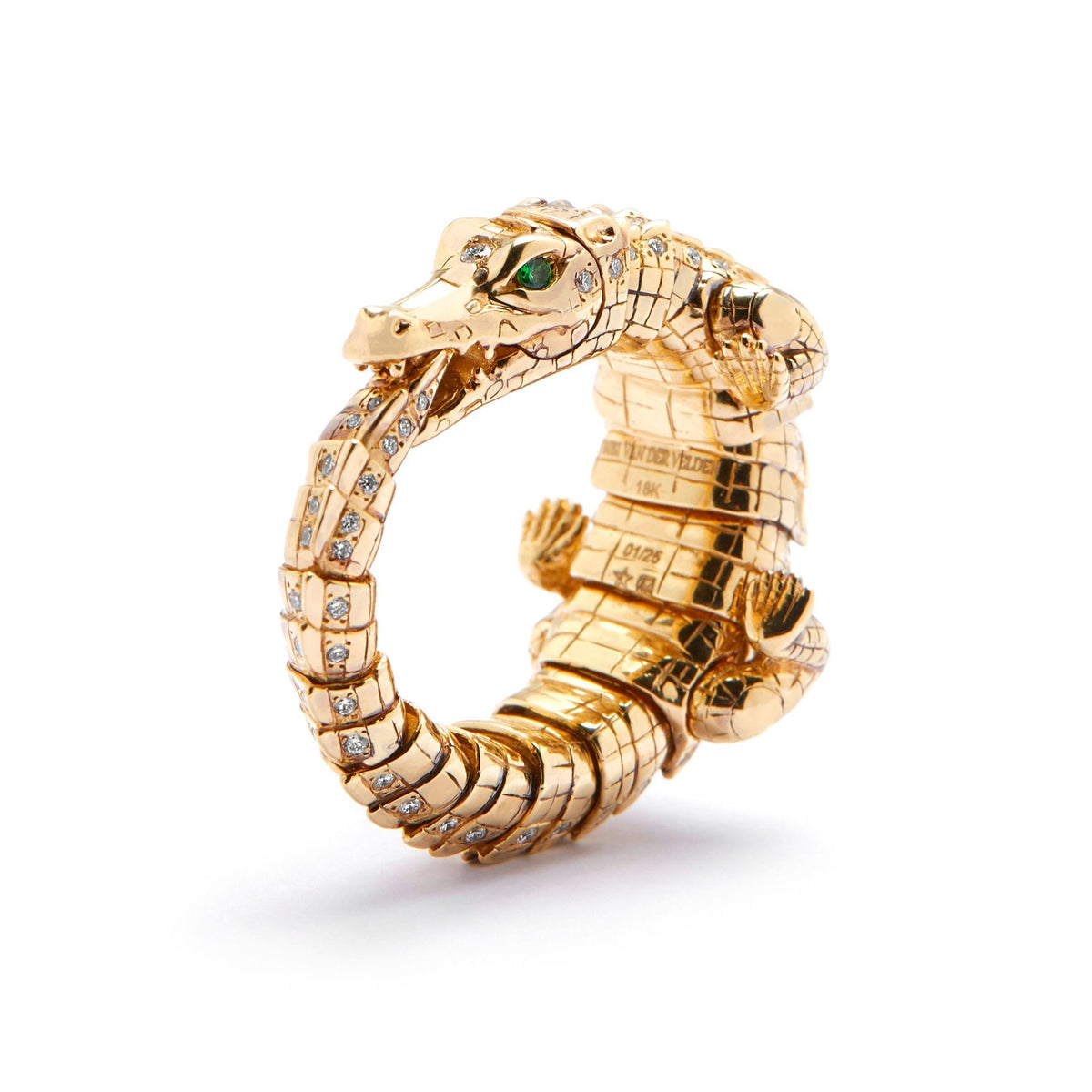 Diamond Alligator Wrap Ring