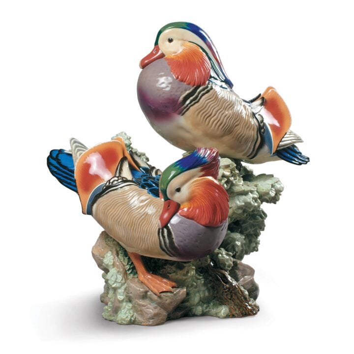 Mandarin Ducks Sculpture