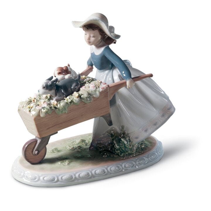 A Barrow Of Fun Girl Figurine