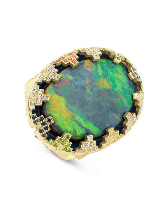 A Family Journey Amsterdam Black Opal Ring
