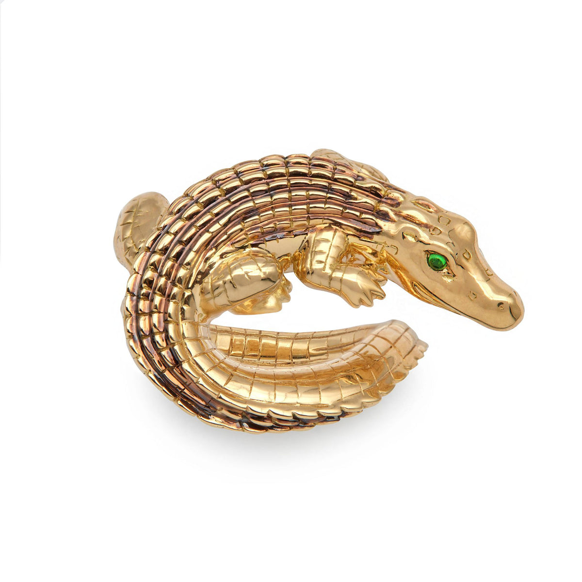 Alligator Yellow Gold Twist Ring