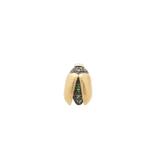 Mini Scarab Gold Fly Wing Stud