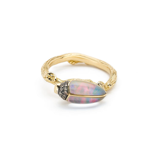 Scarab Opal Stackable Ring