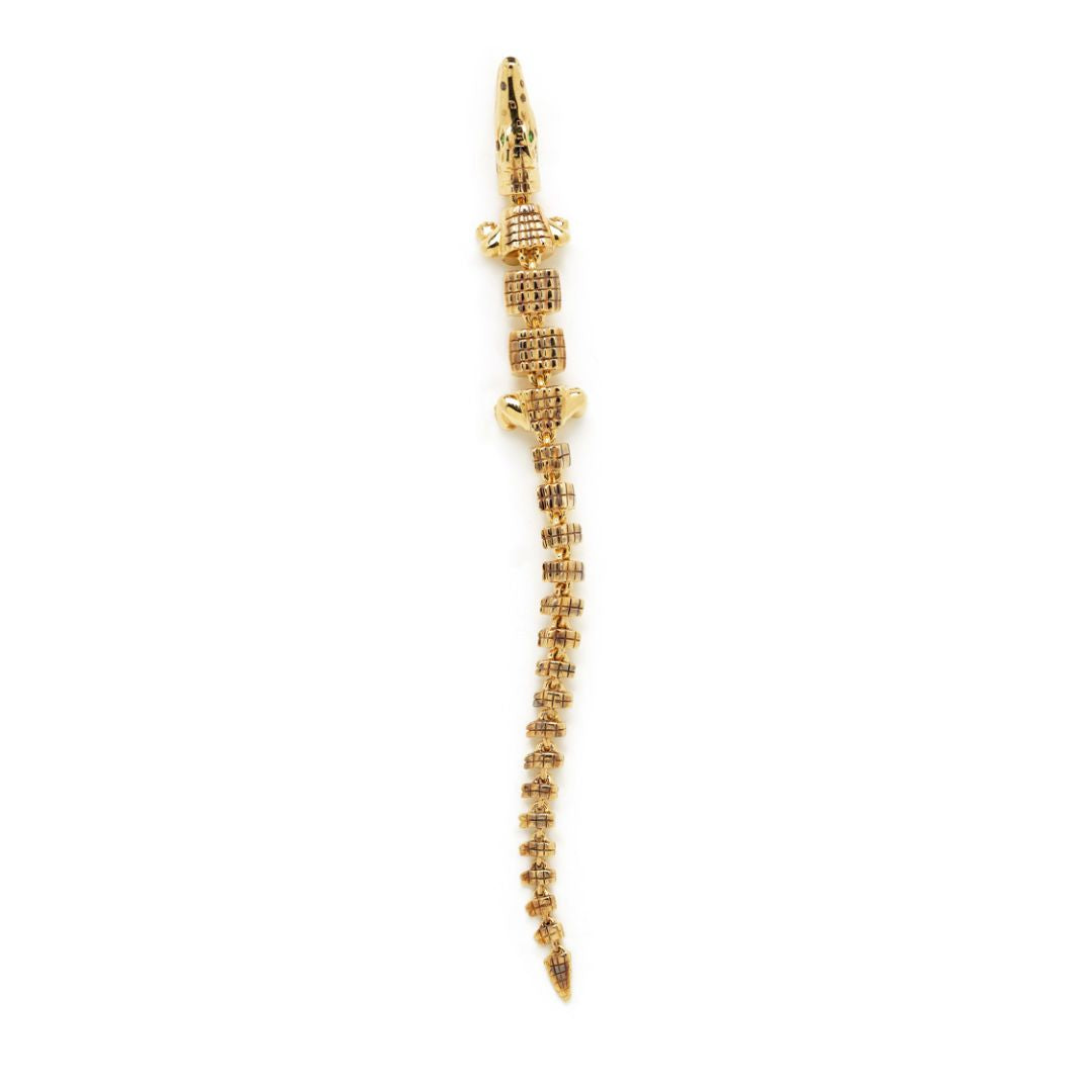 Alligator Vertebrae Bite Earring Extra Long