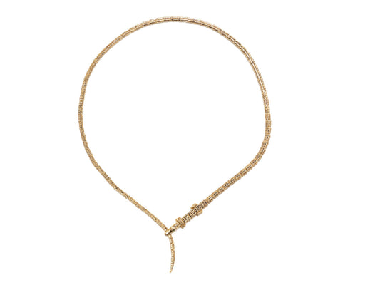 Thin Alligator Wrap Necklace