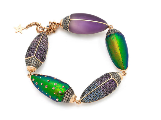 Big Scarab Pave Bracelet