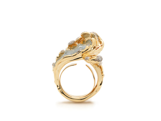 Mermaid Wave Ring Yellow Gold