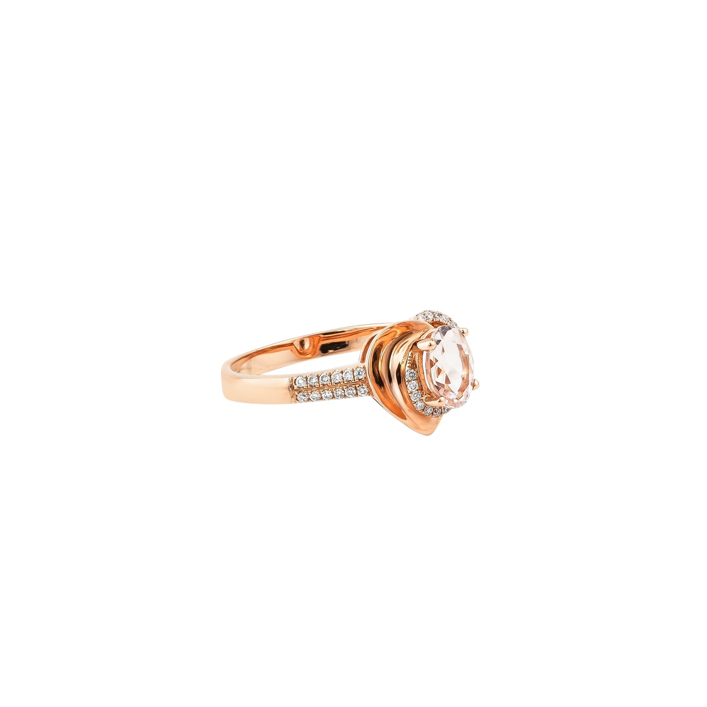 Morganite Heart Ring