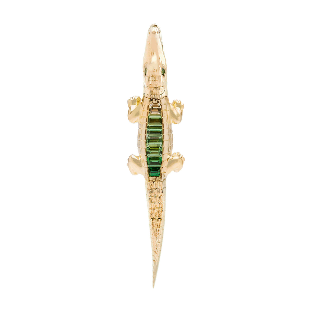 Alligator Tsavorite Bite Earring