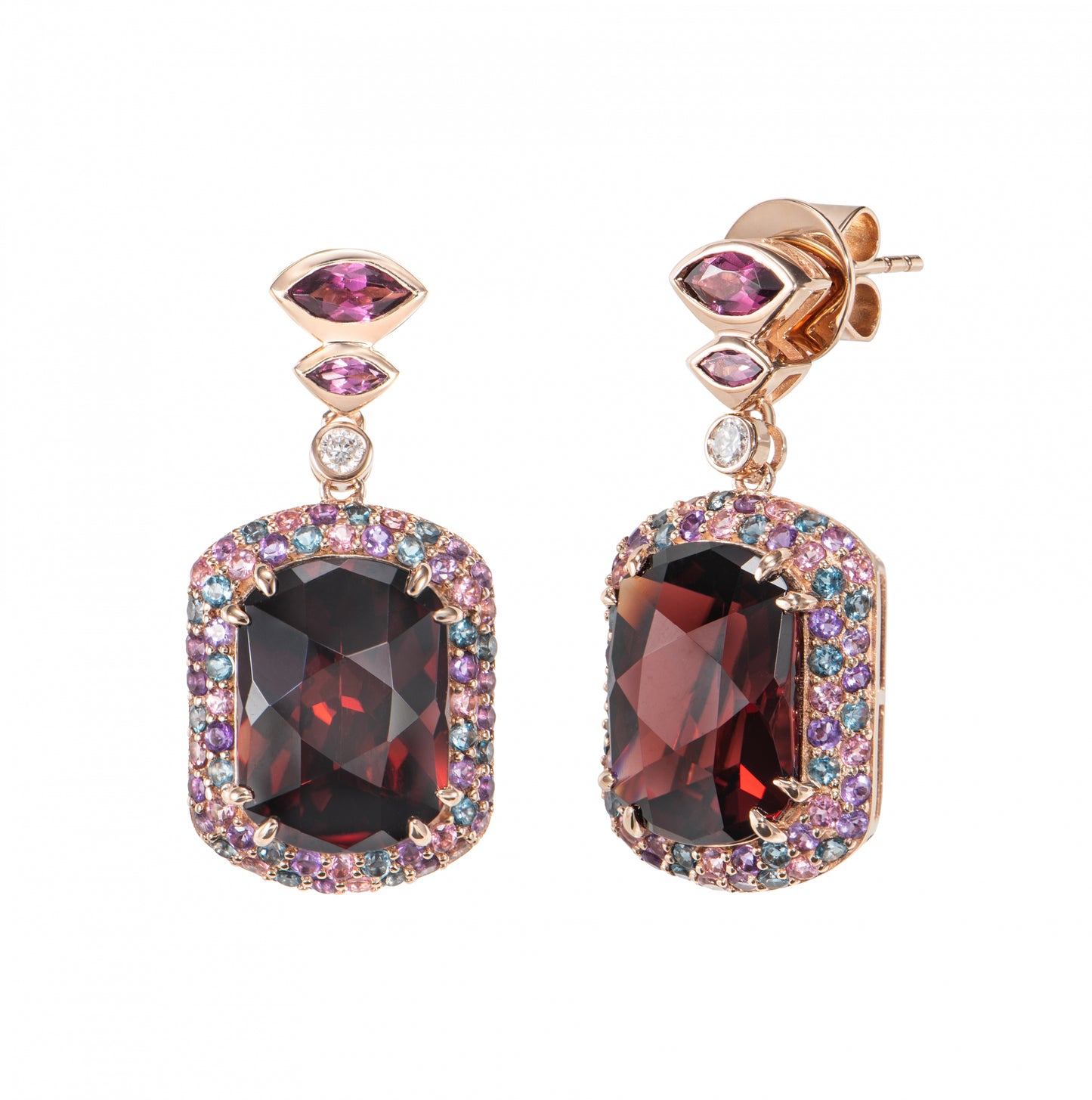 Garnet Drop Earring