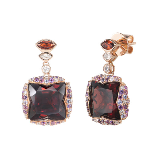 Garnet Drop Earring