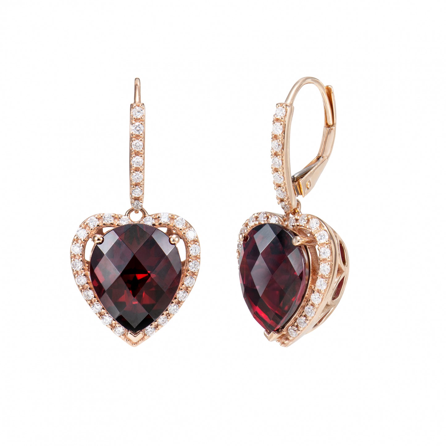 Rhodolite Drop Earring