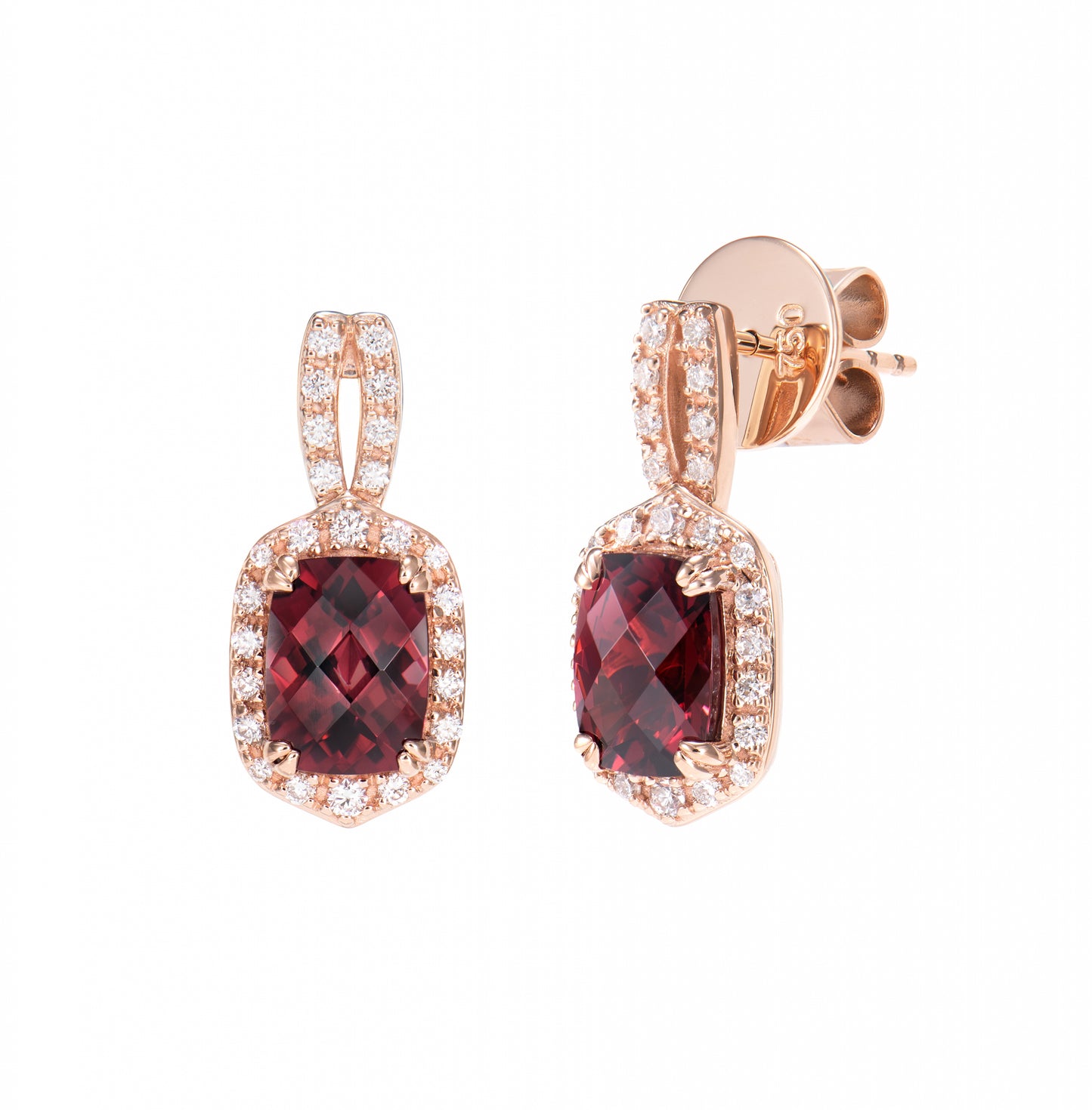 Rhodolite Drop Earring