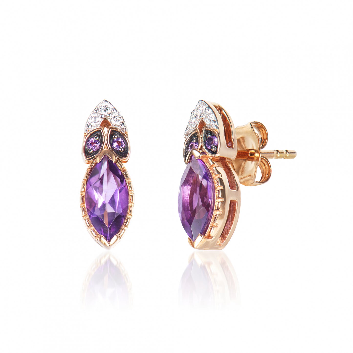 Amethyst Drop Earring