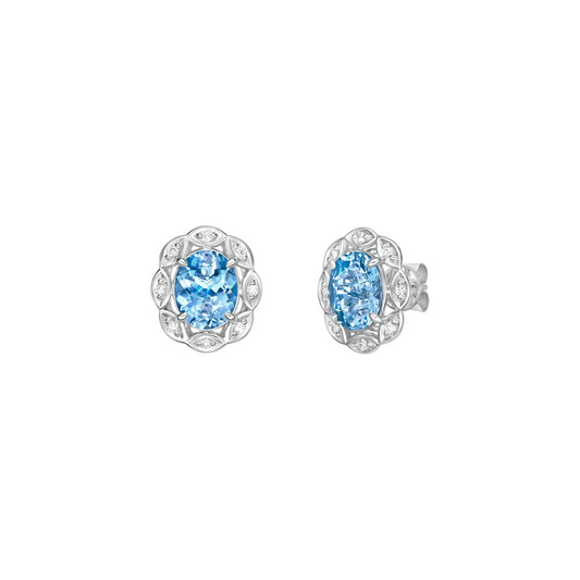 Aquamarine Stud Earring