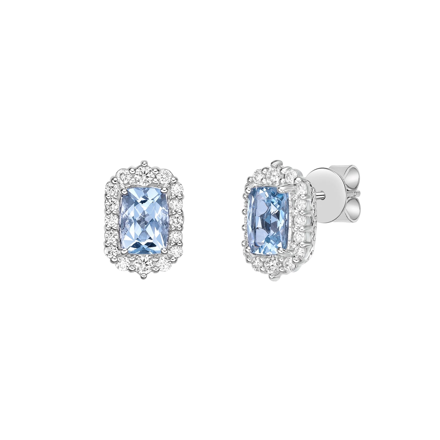 Aquamarine Stud Earring
