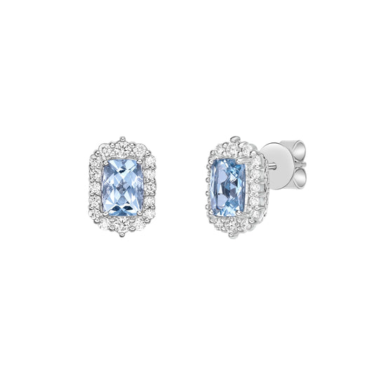 Aquamarine Stud Earring