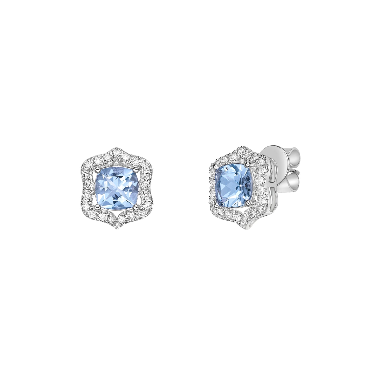 Aquamarine Stud Earring