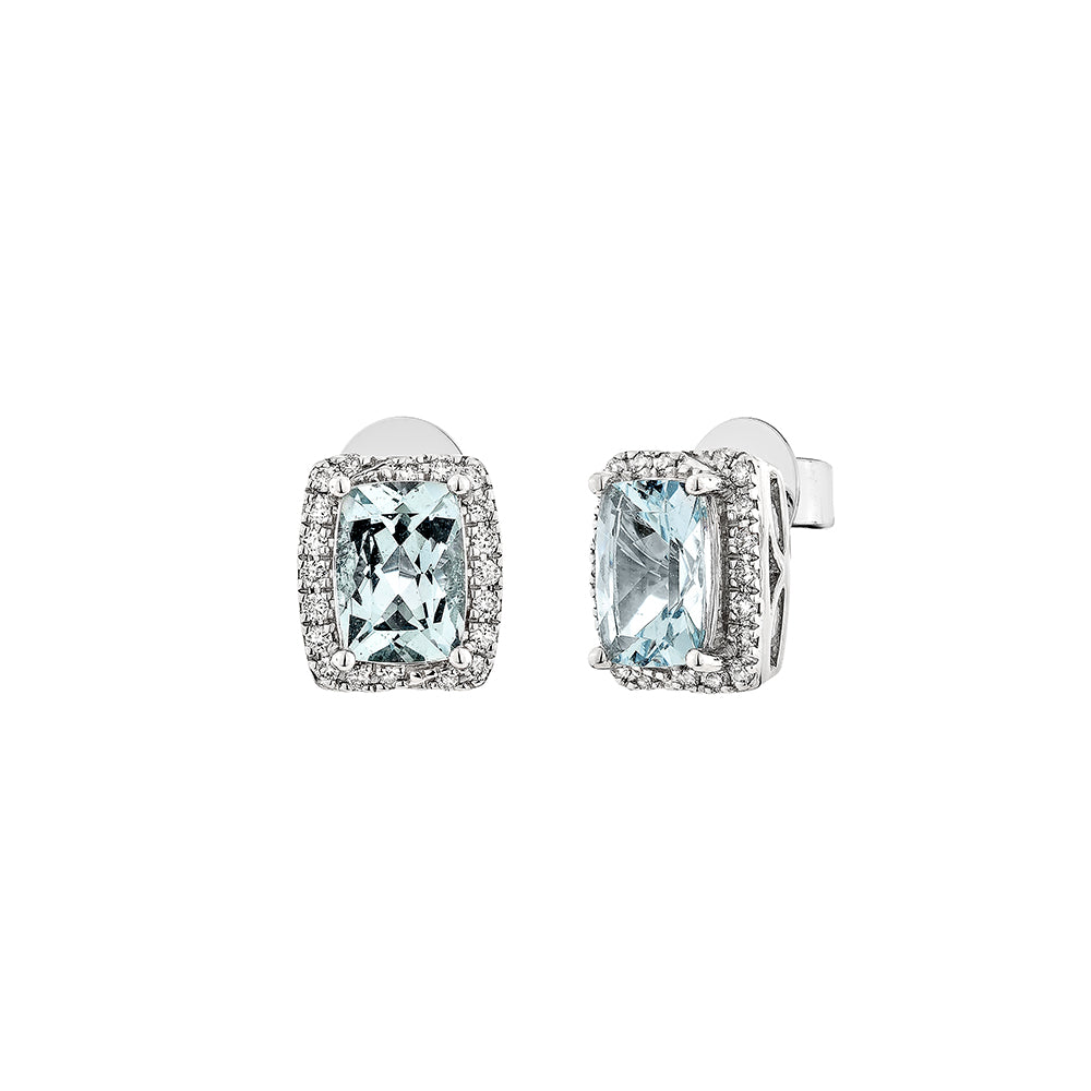 Aquamarine Stud Earring