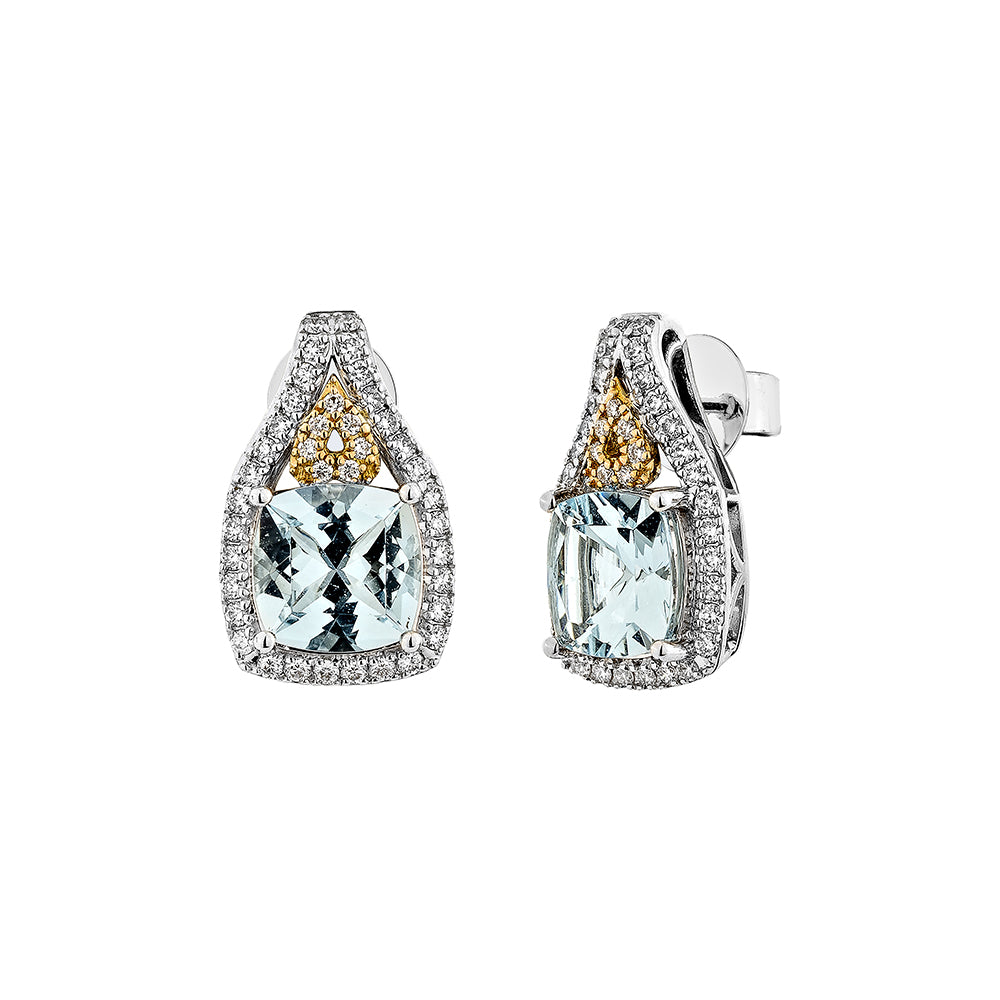 Aquamarine Stud Earring