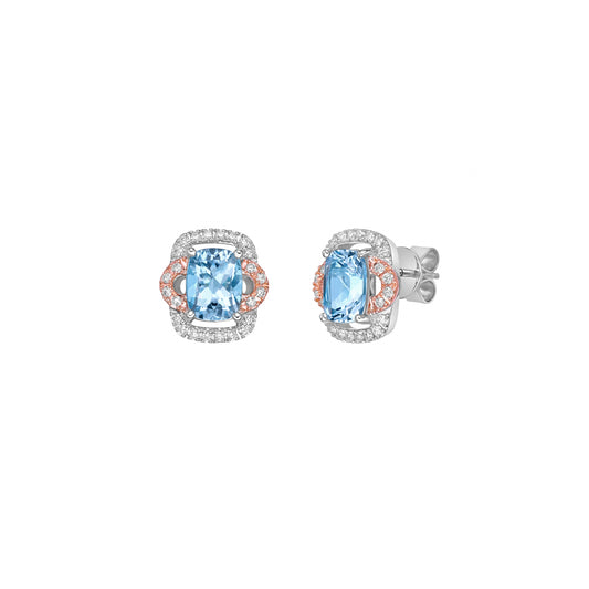 Aquamarine Stud Earring