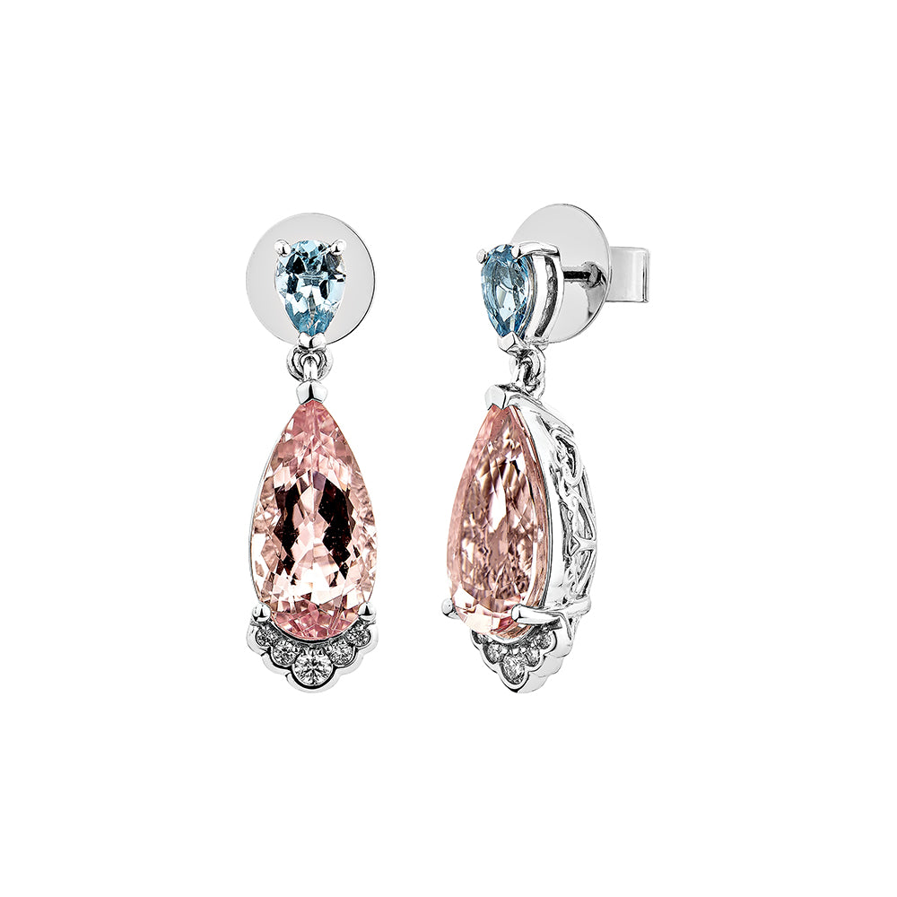 Pink Morganite Drop Earring